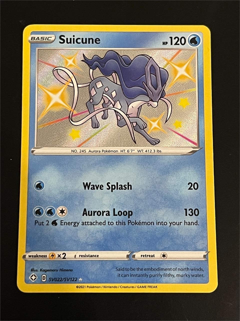 Pokemon Suicune Holo SV022