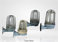 Set of Vintage Crouse-Hinds Industrial Lights