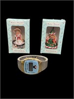 2- Madame Alexander Pins and 1992 Doll Club Watch