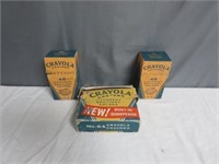 3 Vintage Boxes Of Crayola Crayons