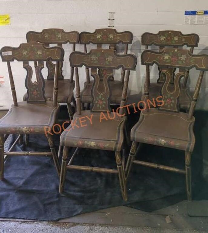 Set of six matching vintage dining chairs