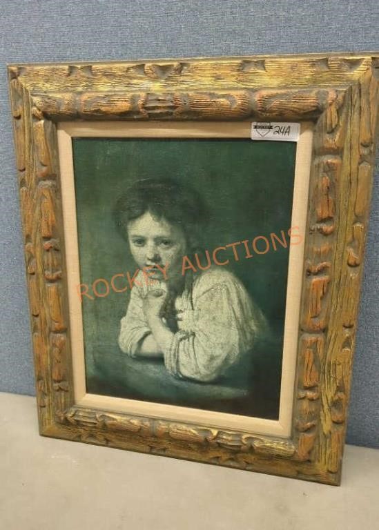 Rembrandt, A Girl at a Window framed reproduction