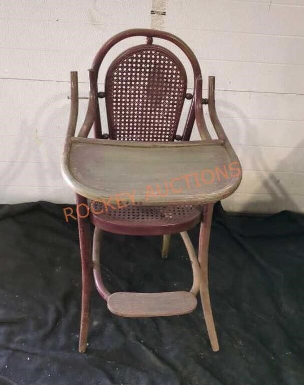 Vintage bentwood high chair needs some repair