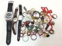 Watches and Asstd Fasion Jewelry, As Found
