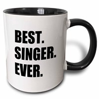 Best Singer Ever Mug - Black/White 11oz