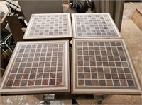 4 Handmade Inlaid Checkerboards