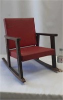 Children's vinyl covered wood rocking chair,