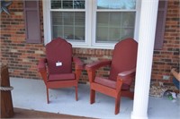 Pair of Adirondack Chairs w/Cushions