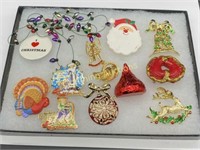 CHRISTMAS THEMED BROOCHES AND PINS