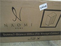 NAOMI HOME DEBBIE 7 DRAWER FILE STORAGE, UNASSEMBL