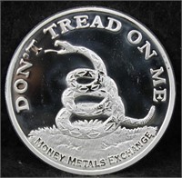 ROLL OF 20 UNC "DON'T TREAD ON ME" SILVER ROUNDS