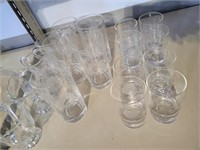 17 PC - CORN FLOWER - GLASSES