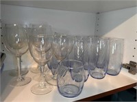CLEAR WINE GLASSES & WATER GLASSES
