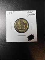 1935 Gold Plated Buffalo