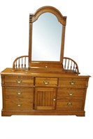 Virginia Country Manor Oak Dresser & Mirror