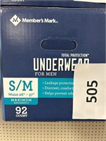 MM underwear for men S/M 92ct