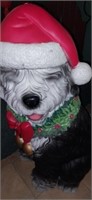 Plastic 32in light up Christmas dog decoration