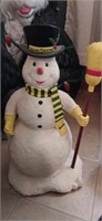 Indoor outdoor John deere snowman decoration 20in