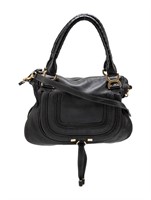 Chloe Black Leather Gold-tone Shoulder Bag