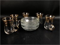 Vintage Glass Espresso Set