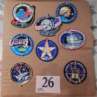 8 SPACE MISSION PATCHES