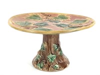 Majolica Etruscan Cake Stand Griffen Smith & Hill
