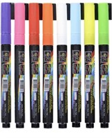 COLOURFUL WET LIQUID CHALK MARKERS 8PCS USED