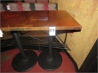 24" X 27" COPPER TOP BUDDY BAR TABLE