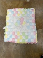 Baby Blanket 46" x 38" Quilted Multiple Colors