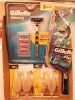 3 new bars Dove soap - New Gillette razors -