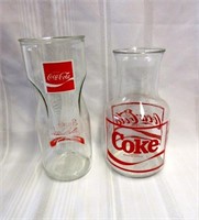 Pair of Glass COCA-COLA Pitchers