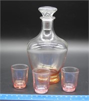 French Glass Decanter Set