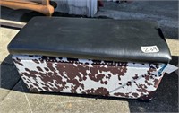 COW PRINT STORAGE CHEST