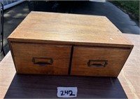 SMALL WOODEN CARD CATALOG CABINET