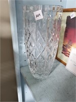 Large heavy clear glass vace