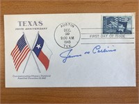 James M Collins signed first day cover