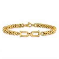 14K Polished Fancy Link Design Bracelet