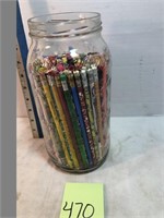 Jar of pencils: Vlasic Farms