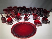 30 VTG Avon Cape Cod Ruby Red Pieces