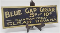 Vintage Blue Cap Cigar Tin Advertising Sign