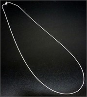 Snake Smooth Silver Necklace w/ Lobster Claw Clasp