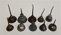 (10) Small Antique Oil Cans