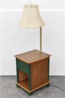 End Table w/ Lamp & Drawer