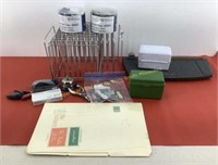 Office supplies  File racks ,staplers