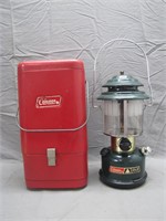 Vintage Green Coleman Lantern W/Red Metal Coleman