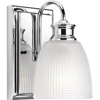 5 in. Chrome Bath Sconce  Clear Glass Shade