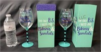 The Only B.S. I Need 12oz Wine Glasses - 2