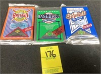 3 Upper Deck 1990, 1991, 1992 Baseball Cards