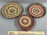 3 Native American Woven Baskets