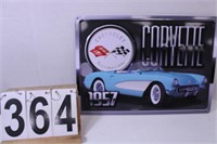 Corvette Sign 12" T X 17" W